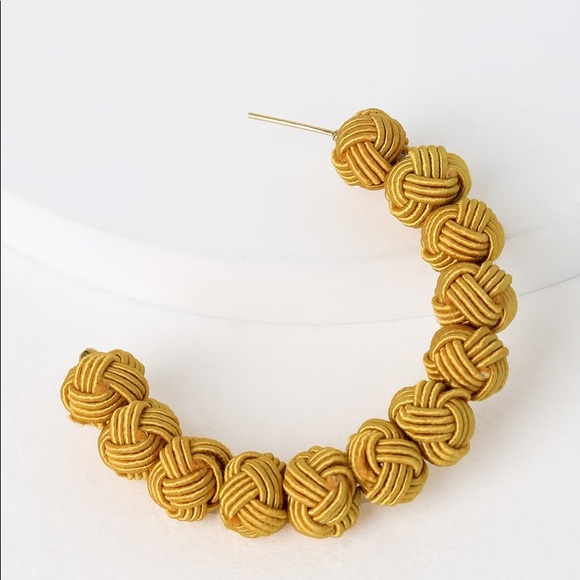 Pom Pom Hoop Earrings - Picture 3 of 3